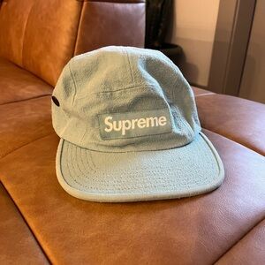 Supreme blue green 5 panel hat